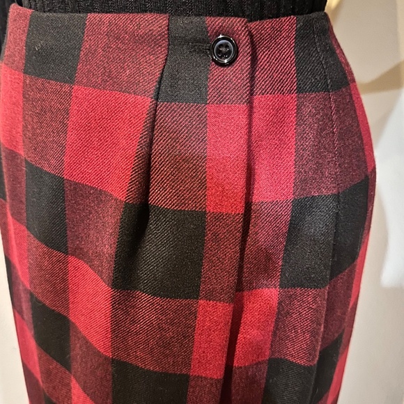 Bufalo Plaid Red & Black Wool Wrap Skirt by Coldwater Creek - size 6 - Picture 14 of 15